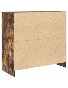 Credenza Rovere Fumo 80x35x76 cm in Legno Multistrato 2