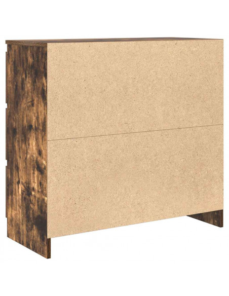 Credenza Rovere Fumo 80x35x76 cm in Legno Multistrato