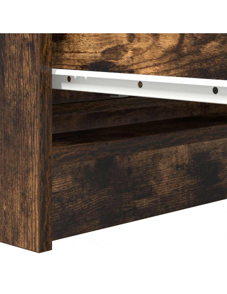 Credenza Rovere Fumo 80x35x76 cm in Legno Multistrato