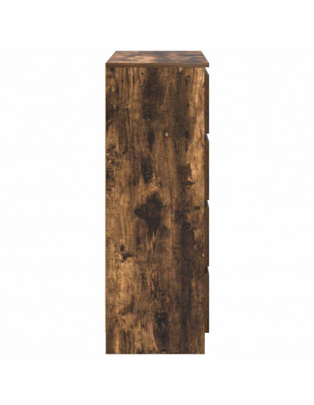 Credenza Rovere Fumo 80x35x99 cm in Legno Multistrato