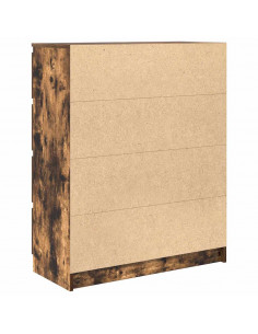 Credenza Rovere Fumo 80x35x99 cm in Legno Multistrato 2