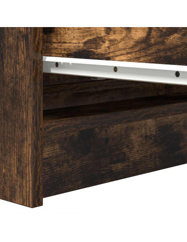 Credenza Rovere Fumo 80x35x99 cm in Legno Multistrato