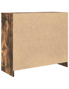 Credenza Rovere Fumo 85x34x76 cm in Legno Multistrato 2