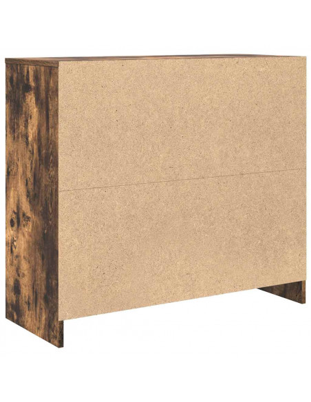 Credenza Rovere Fumo 85x34x76 cm in Legno Multistrato