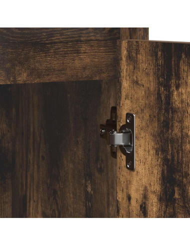 Credenza Rovere Fumo 85x34x76 cm in Legno Multistrato