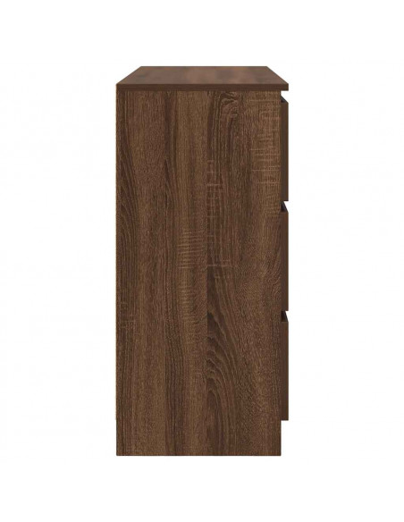 Credenza Rovere Marrone 100x35x76 cm in Legno Multistrato
