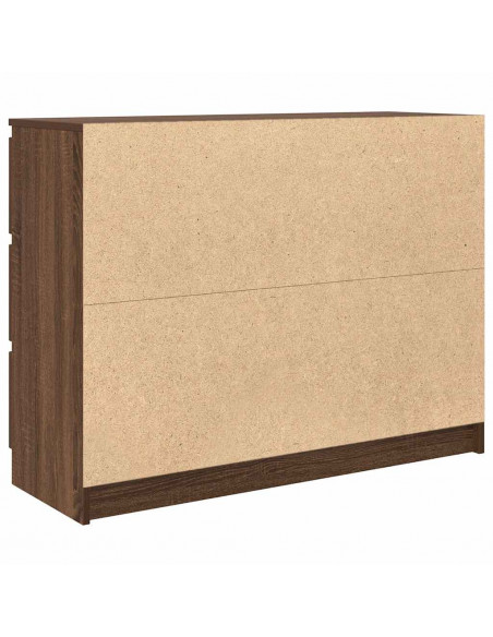 Credenza Rovere Marrone 100x35x76 cm in Legno Multistrato