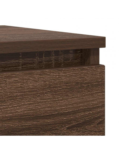 Credenza Rovere Marrone 100x35x76 cm in Legno Multistrato