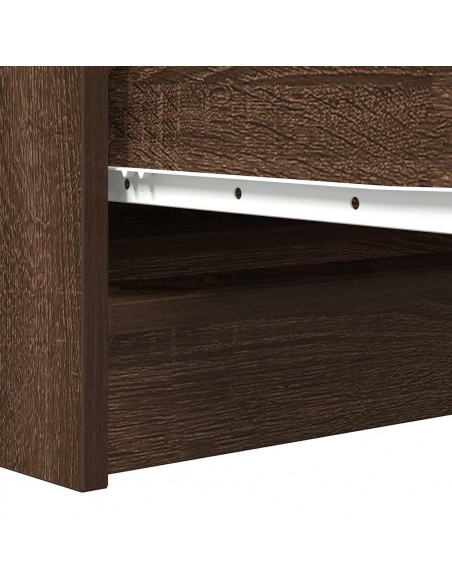 Credenza Rovere Marrone 100x35x76 cm in Legno Multistrato