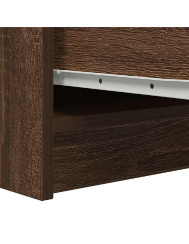 Credenza Rovere Marrone 29,5x34x76 cm in Legno Multistrato