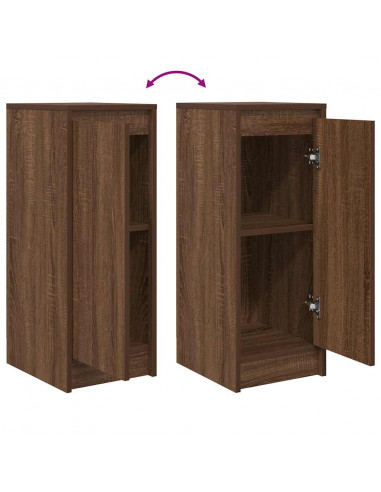 Credenza Rovere Marrone 29,5x34x76 cm in Legno Multistrato