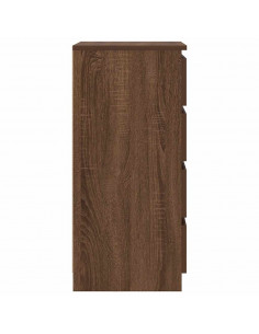 Credenza Rovere Marrone 37,5x35x76 cm in Legno Multistrato