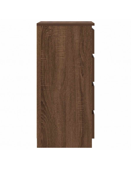 Credenza Rovere Marrone 37,5x35x76 cm in Legno Multistrato