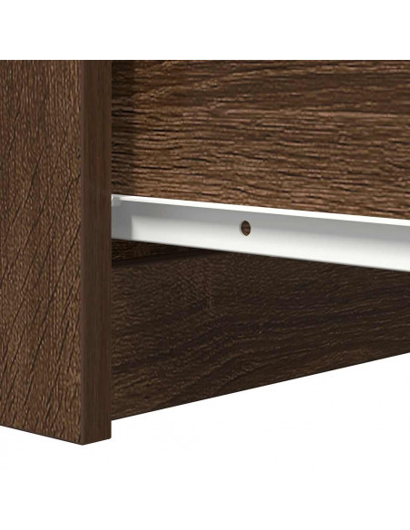 Credenza Rovere Marrone 37,5x35x76 cm in Legno Multistrato