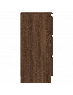 Credenza Rovere Marrone 37,5x35x76 cm in Legno Multistrato