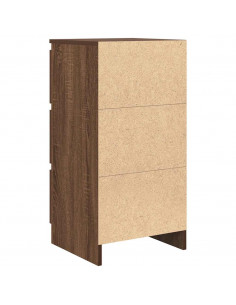 Credenza Rovere Marrone 37,5x35x76 cm in Legno Multistrato 2