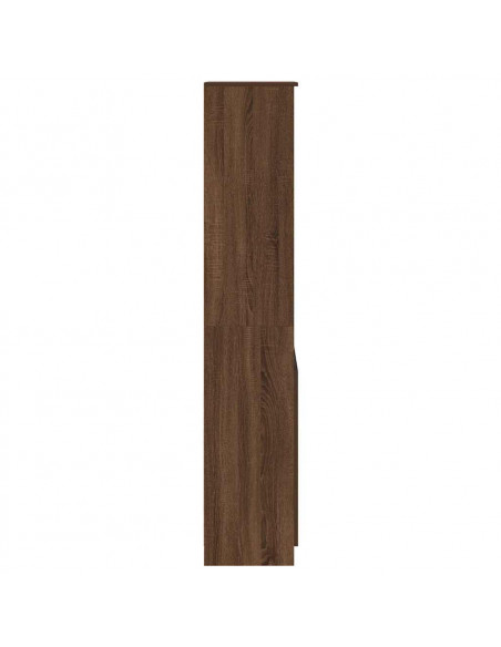 Credenza Rovere Marrone 50x35x180 cm in Legno Multistrato