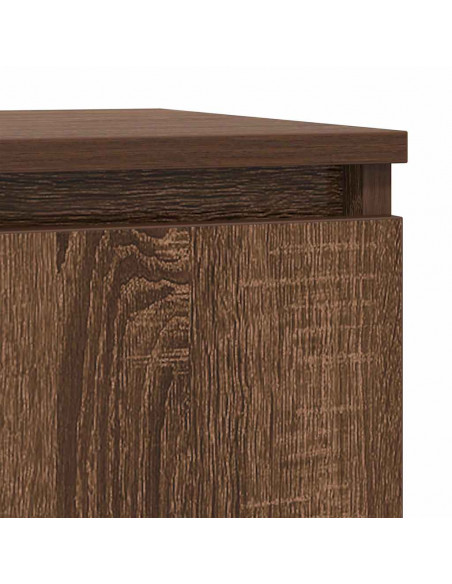 Credenza Rovere Marrone 57x34x76 cm in Legno tecnico