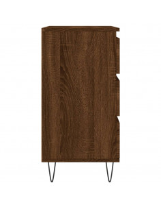 Credenza Rovere Marrone 60x35x70 cm in Legno Multistrato