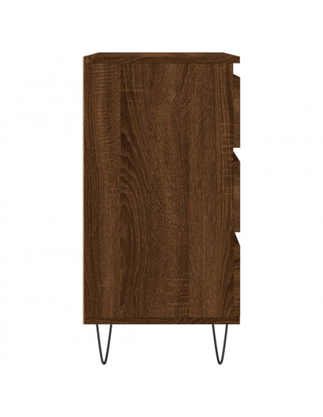 Credenza Rovere Marrone 60x35x70 cm in Legno Multistrato