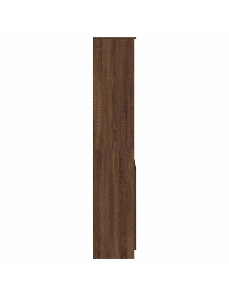 Credenza Rovere Marrone 70x35x180 cm in Legno Multistrato