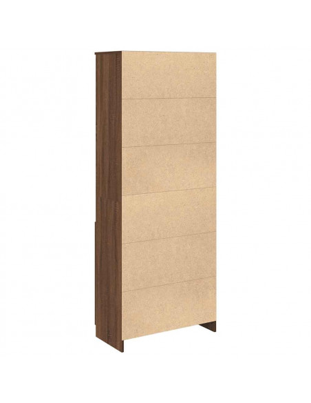Credenza Rovere Marrone 70x35x180 cm in Legno Multistrato