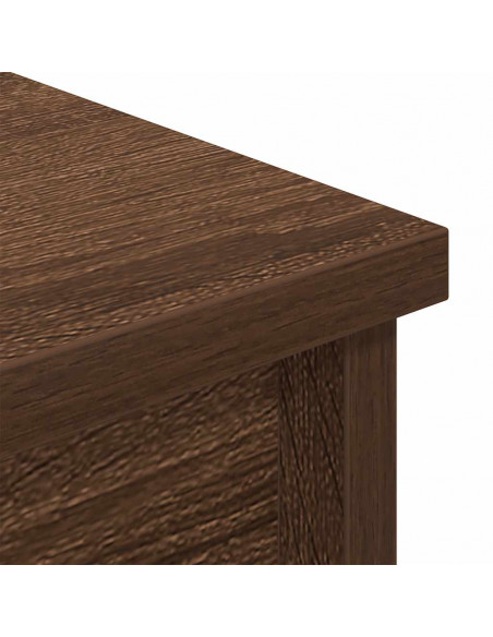 Credenza Rovere Marrone 70x35x180 cm in Legno Multistrato