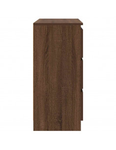 Credenza Rovere Marrone 80x35x76 cm in Legno tecnico