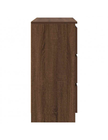 Credenza Rovere Marrone 80x35x76 cm in Legno tecnico