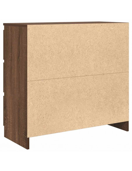 Credenza Rovere Marrone 80x35x76 cm in Legno tecnico
