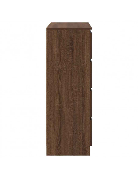 Credenza Rovere Marrone 80x35x99 cm in Legno Multistrato