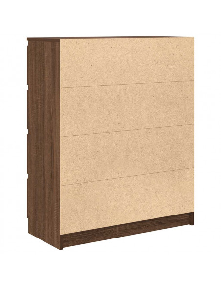 Credenza Rovere Marrone 80x35x99 cm in Legno Multistrato