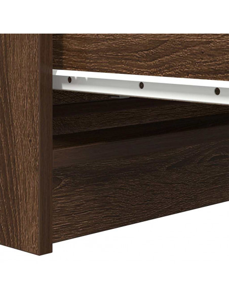Credenza Rovere Marrone 80x35x99 cm in Legno Multistrato
