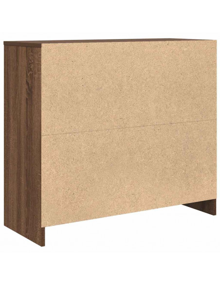 Credenza Rovere Marrone 85x34x76 cm in Legno Multistrato