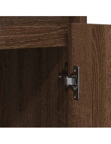 Credenza Rovere Marrone 85x34x76 cm in Legno Multistrato