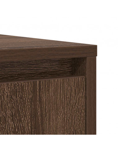 Credenza Rovere Marrone 85x34x76 cm in Legno Multistrato