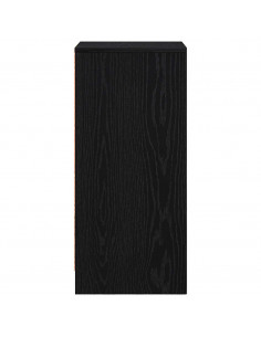 Credenza Rovere Nero 29,5x34x76 cm in Legno Multistrato