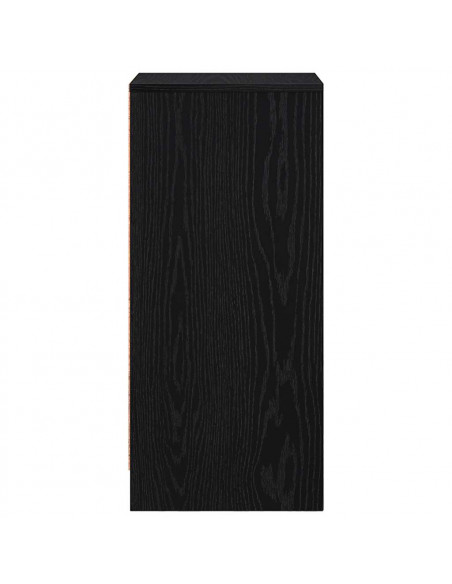 Credenza Rovere Nero 29,5x34x76 cm in Legno Multistrato