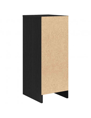 Credenza Rovere Nero 29,5x34x76 cm in Legno Multistrato