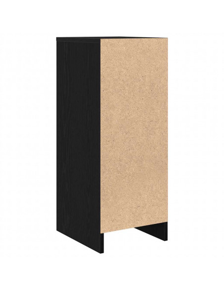 Credenza Rovere Nero 29,5x34x76 cm in Legno Multistrato