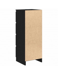 Credenza Rovere Nero 37,5x35x99 cm in Legno Multistrato 2