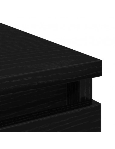 Credenza Rovere Nero 80x35x99 cm in Legno Multistrato