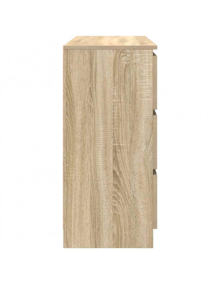 Credenza Rovere Sonoma 100x35x76 cm in Legno Multistrato