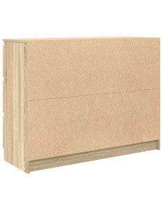 Credenza Rovere Sonoma 100x35x76 cm in Legno Multistrato 2