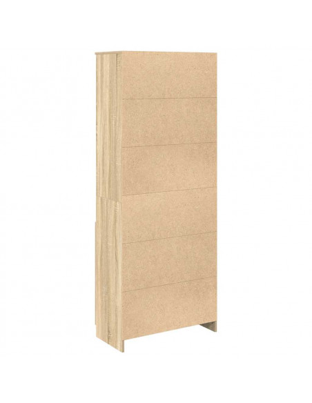 Credenza Rovere Sonoma 70x35x180 cm in Legno Multistrato