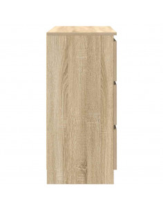 Credenza Rovere Sonoma 80x35x76 cm in Legno Multistrato