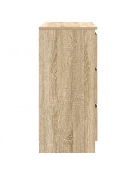 Credenza Rovere Sonoma 80x35x76 cm in Legno Multistrato