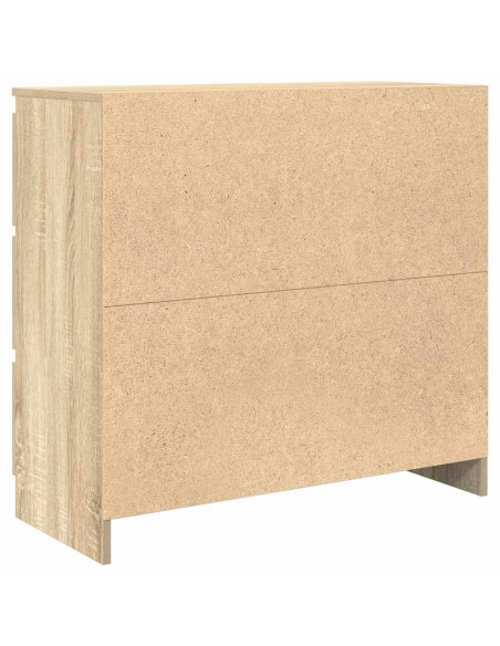 Credenza Rovere Sonoma 80x35x76 cm in Legno Multistrato