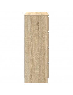 Credenza Rovere Sonoma 80x35x99 cm in Legno Multistrato