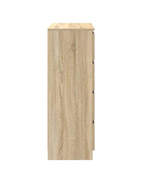 Credenza Rovere Sonoma 80x35x99 cm in Legno Multistrato
